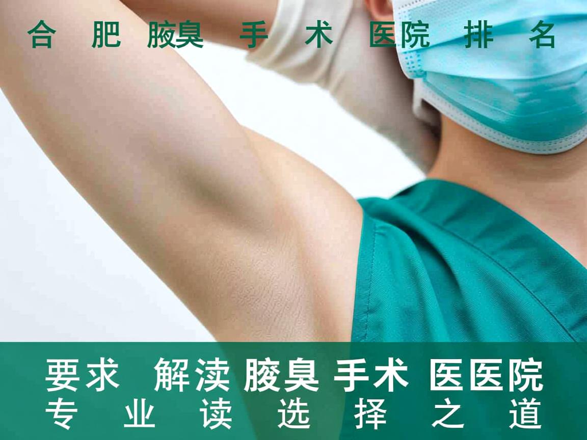 合肥腋臭手术医院排名，专业解读腋臭手术医院的选择之道