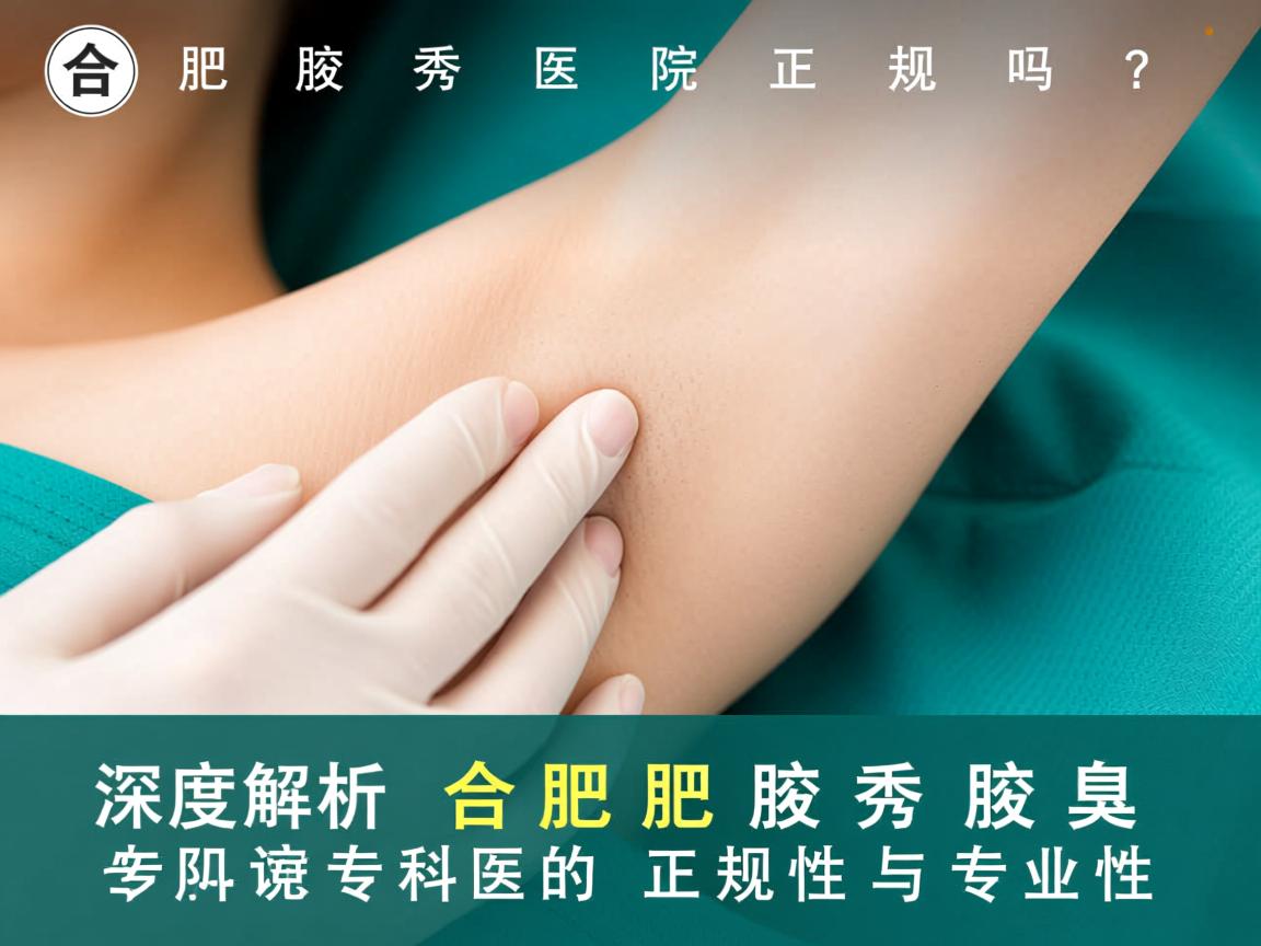 合肥腋秀医院正规吗？深度解析合肥腋秀腋臭专科的正规性与专业性