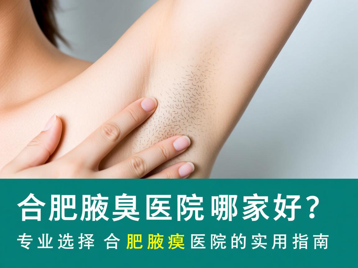 合肥腋臭医院哪家好？专业选择合肥腋臭医院的实用指南
