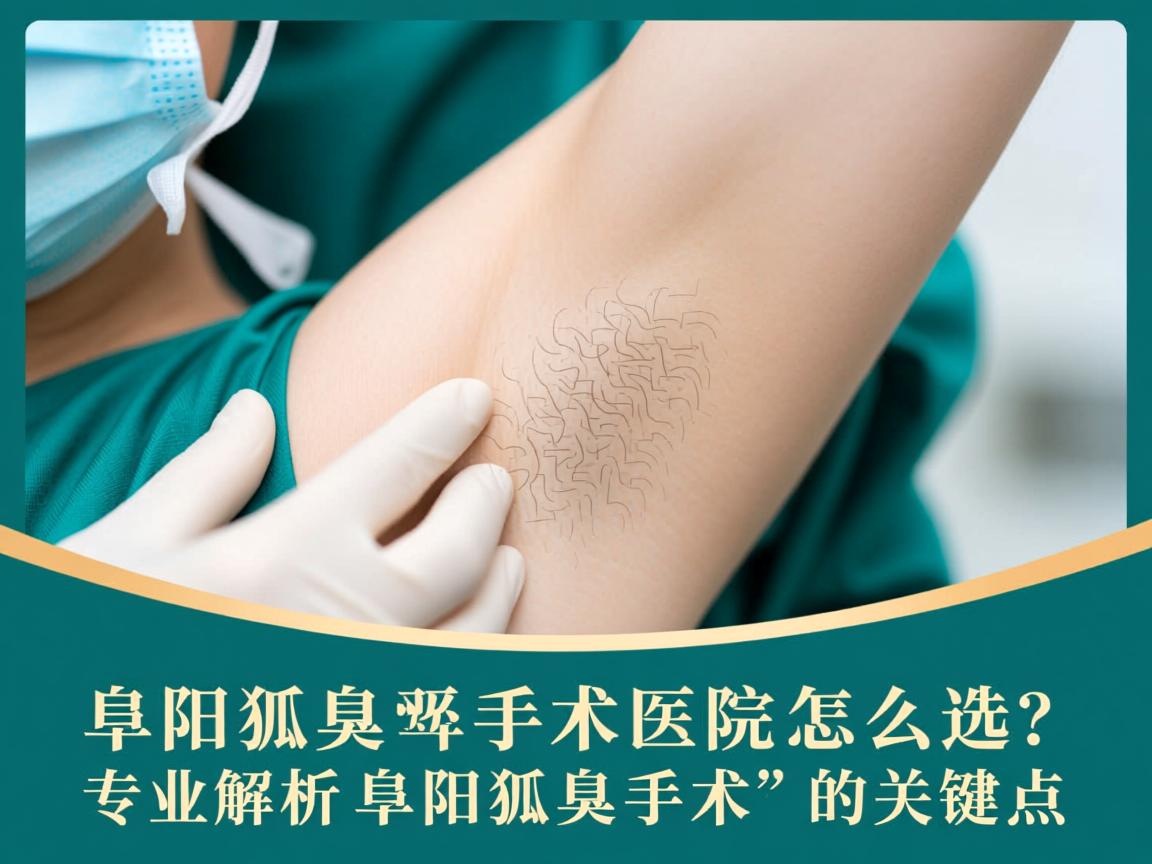 阜阳狐臭手术医院怎么选？专业解析阜阳狐臭手术的关键点