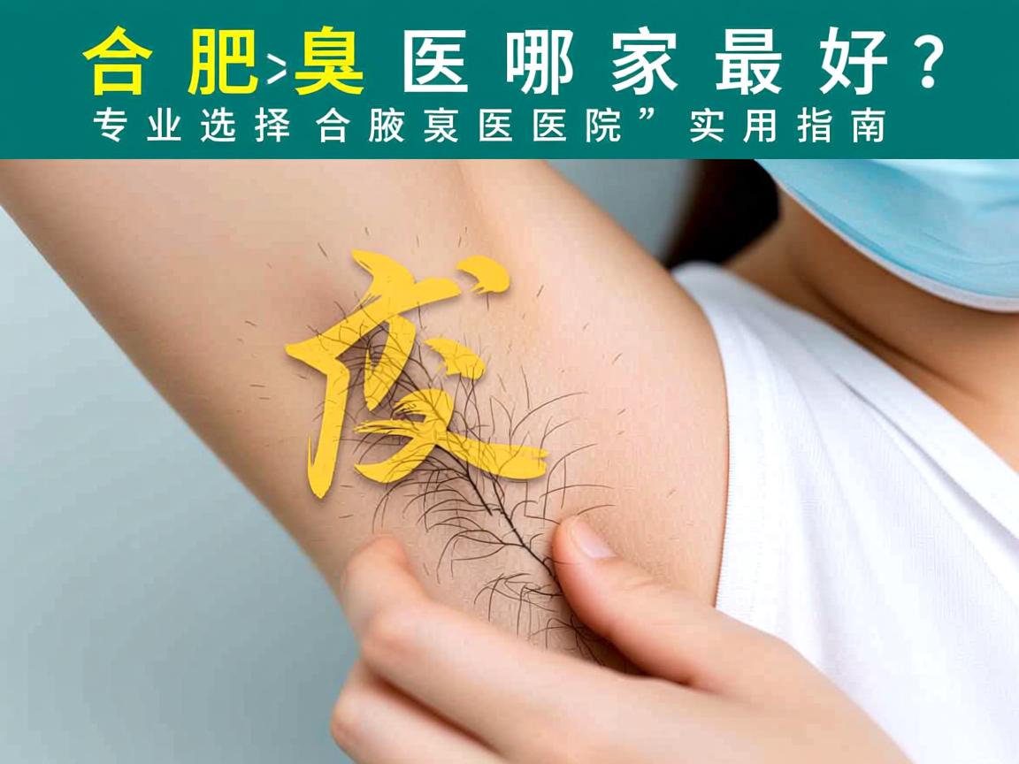 合肥腋臭医院哪家最好？专业选择合肥腋臭医院的实用指南