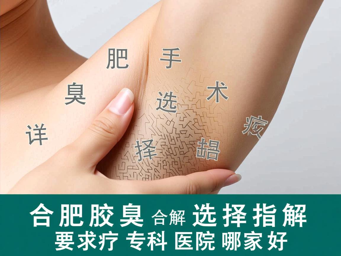 合肥腋臭手术选择指南，详解合肥腋臭专科医院哪家好
