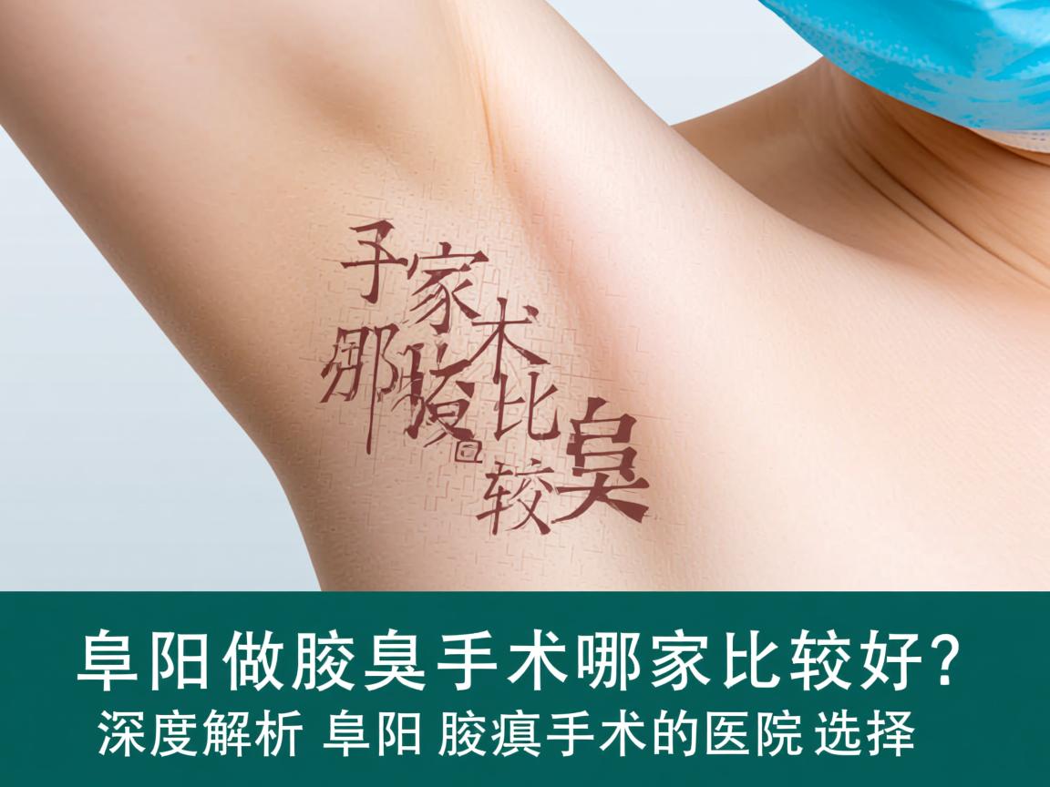 阜阳做腋臭手术哪家比较好？深度解析阜阳腋臭手术的医院选择