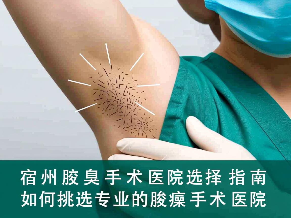 宿州腋臭手术医院选择指南，如何挑选专业的腋臭手术医院