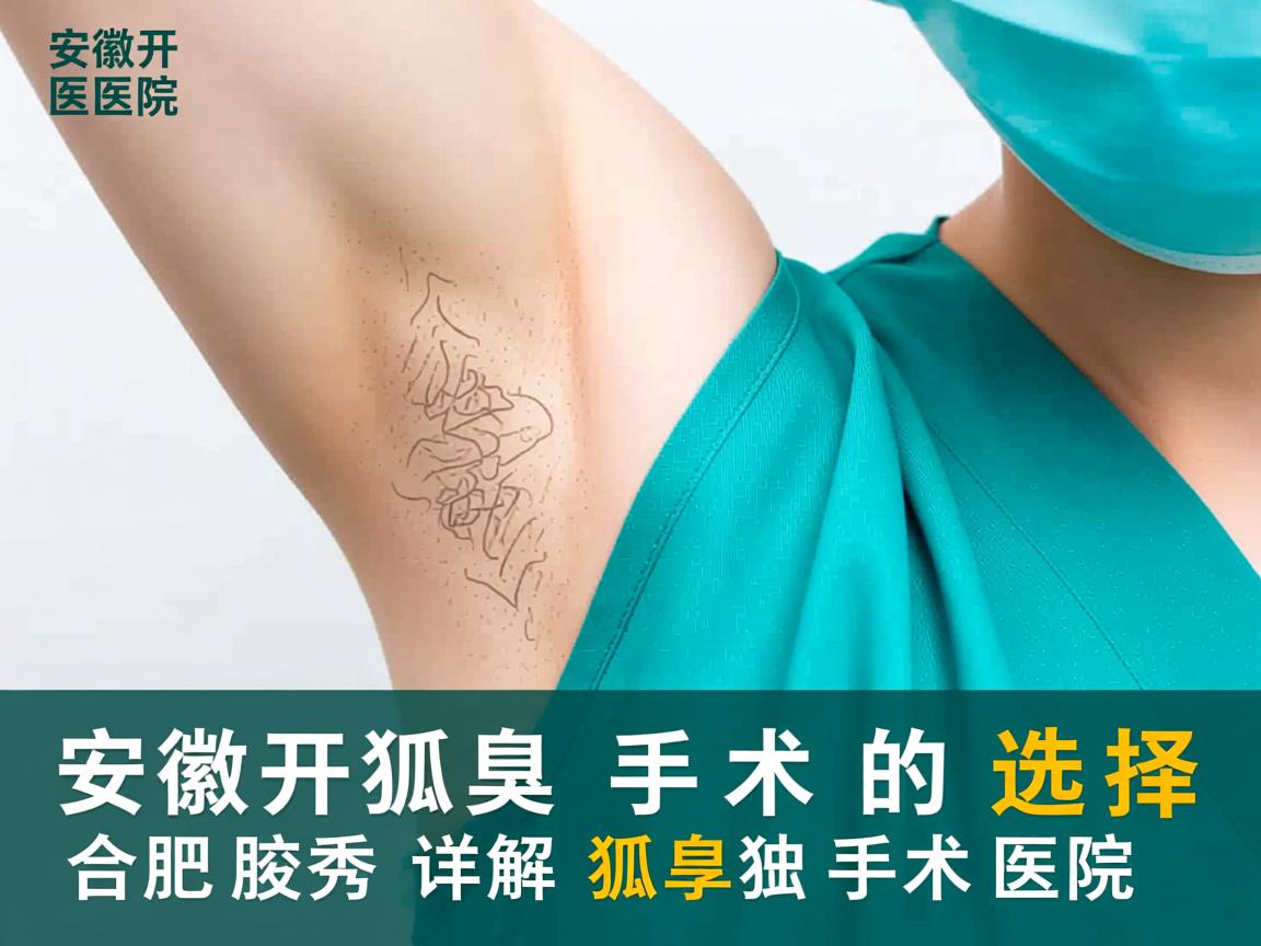 安徽开狐臭手术好的医院选择，合肥腋秀详解狐臭手术医院