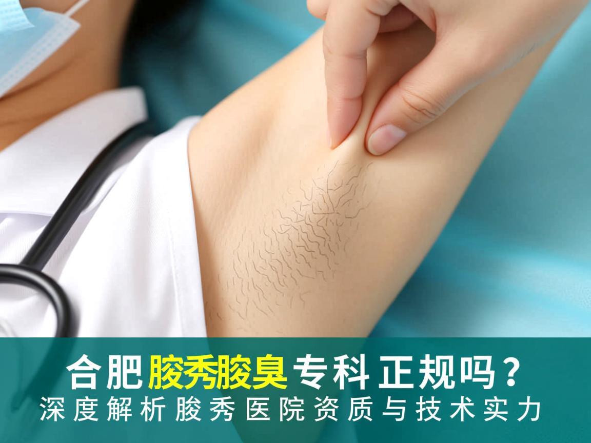 合肥腋秀腋臭专科正规吗？深度解析腋秀医院的资质与技术实力