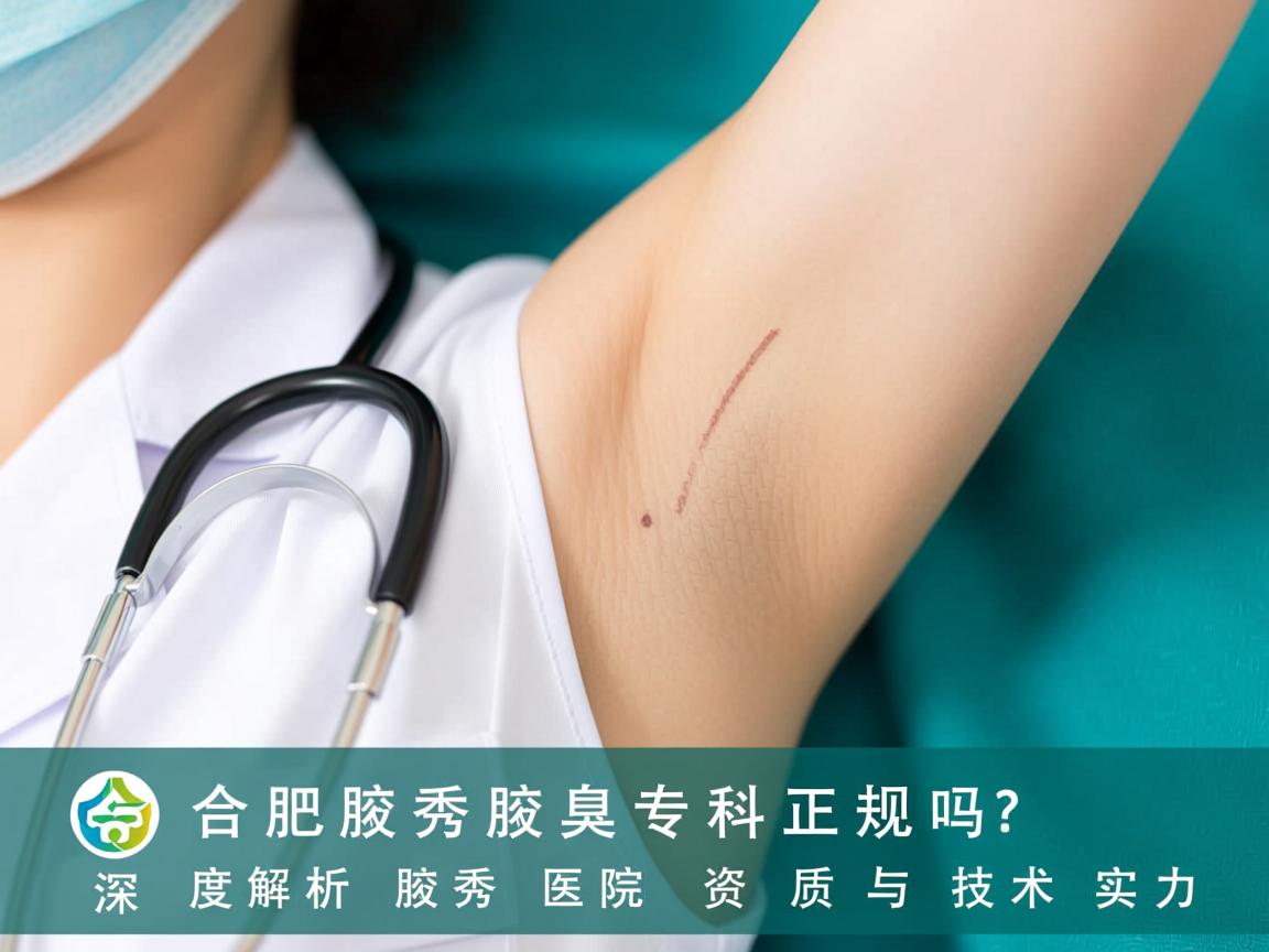 合肥腋秀腋臭专科正规吗？深度解析腋秀医院的资质与技术实力