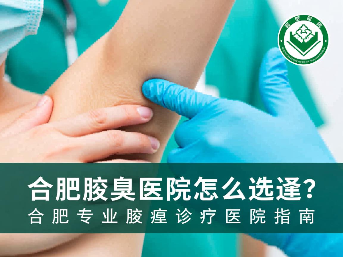 合肥腋臭医院怎么选？合肥专业腋臭诊疗医院指南