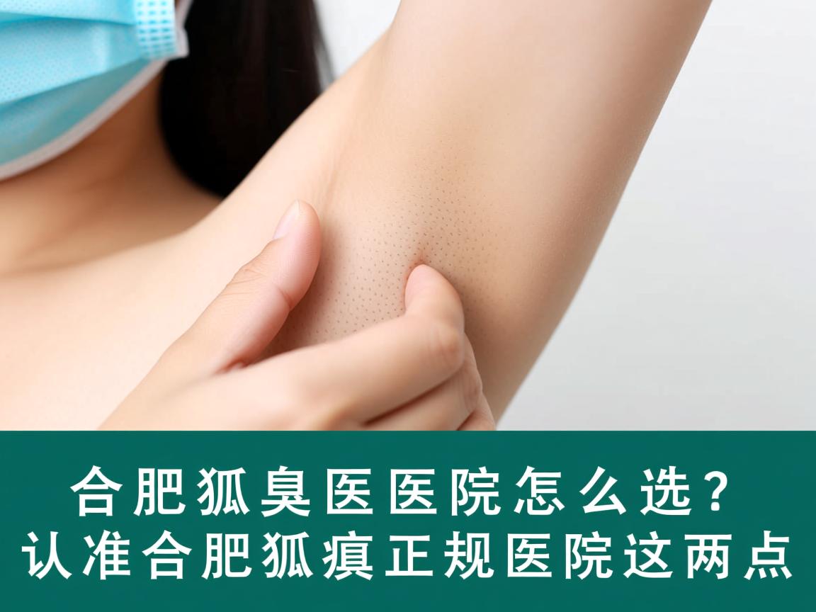 合肥狐臭医院怎么选？认准合肥狐臭正规医院这两点