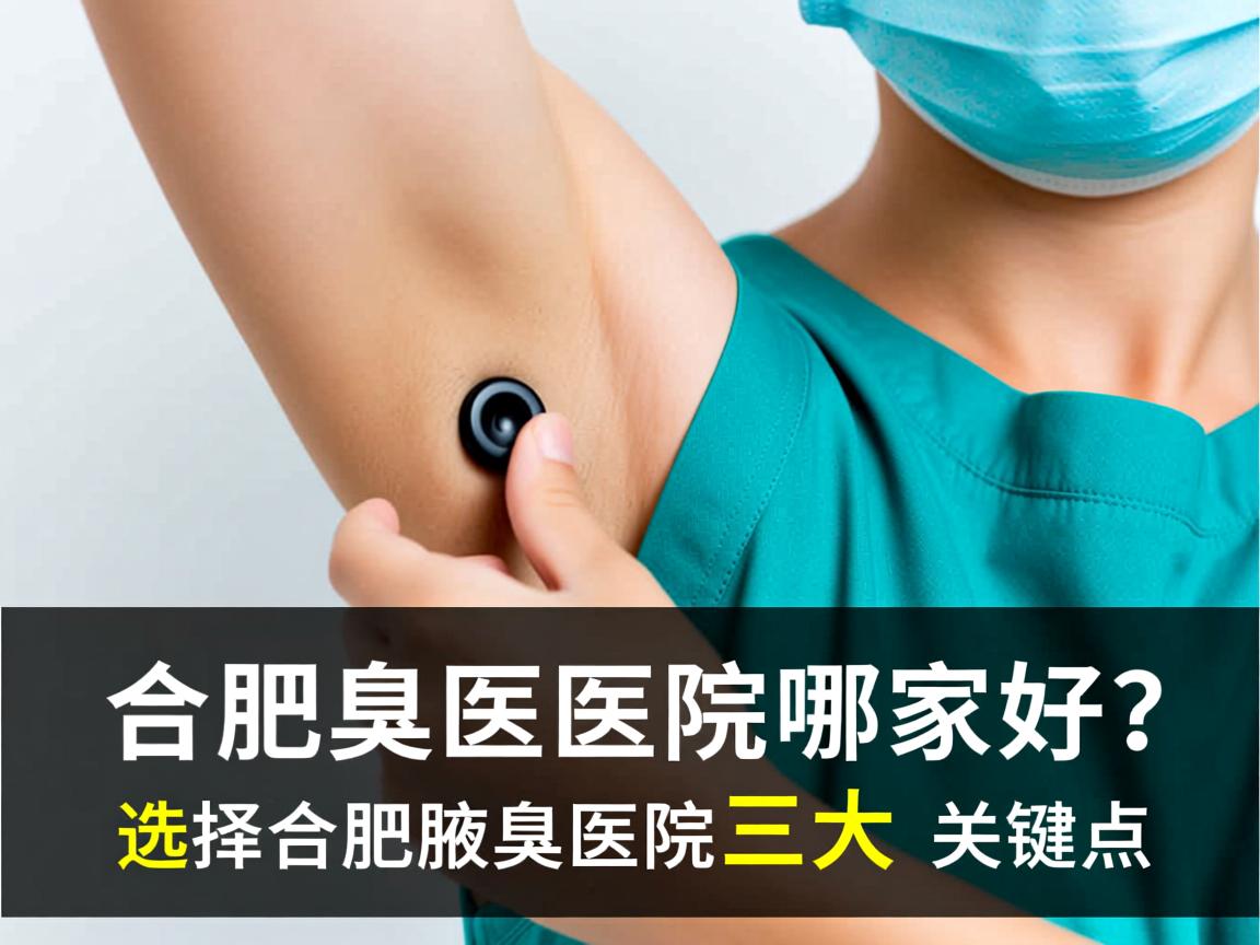 合肥腋臭医院哪家好？选择合肥腋臭医院的三大关键点