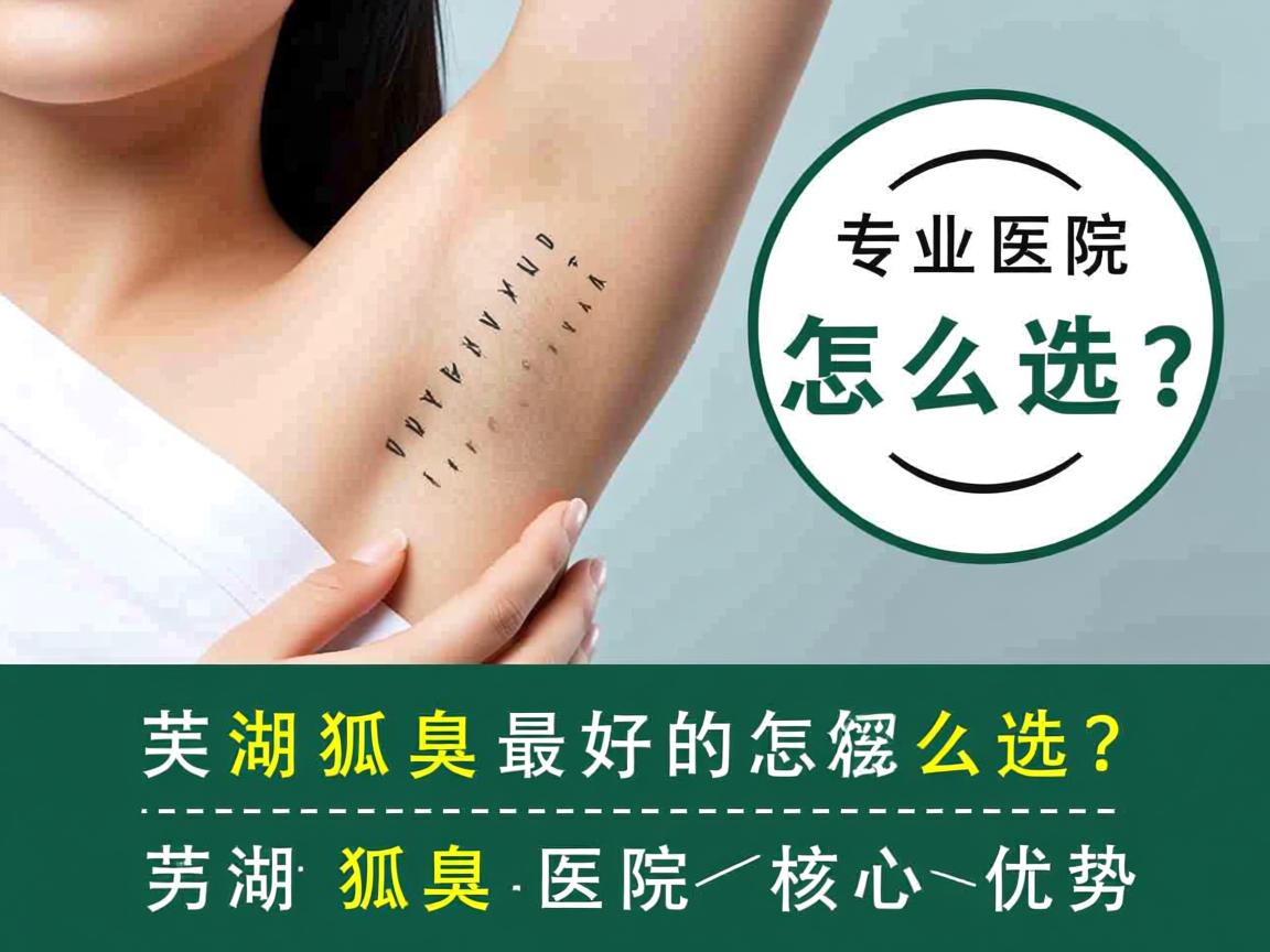 芜湖狐臭最好的医院怎么选？专业解析芜湖狐臭医院核心优势