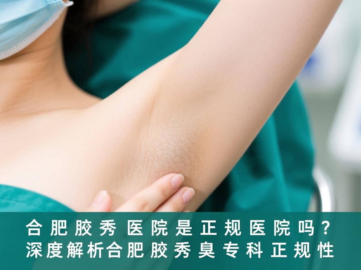 合肥腋秀医院是正规医院吗？深度解析合肥腋秀腋臭专科正规性