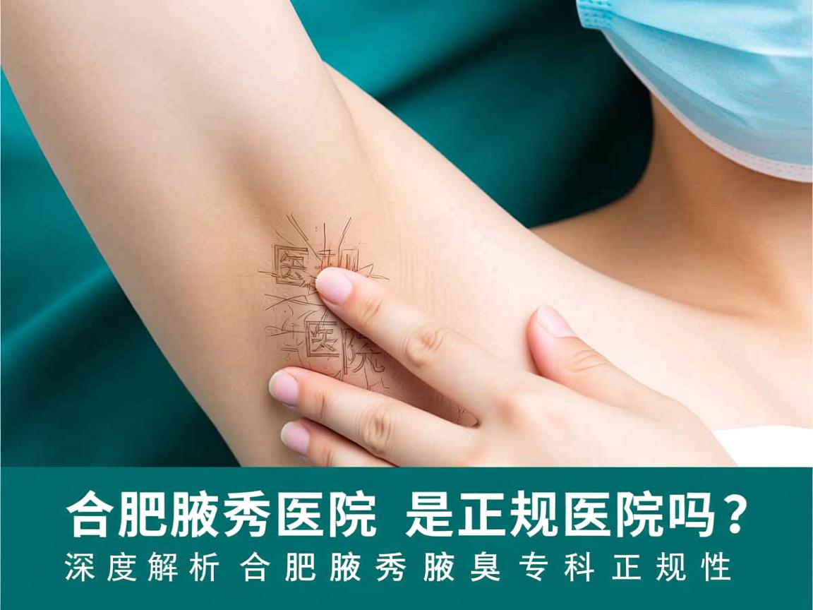 合肥腋秀医院是正规医院吗？深度解析合肥腋秀腋臭专科正规性