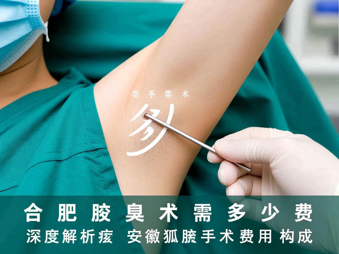 合肥腋臭手术需要多少费用？深度解析安徽狐臭手术费用构成