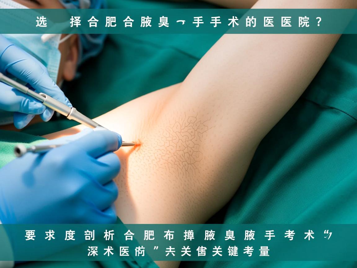 选择合肥腋臭手术医院？深度剖析合肥腋臭手术的关键考量