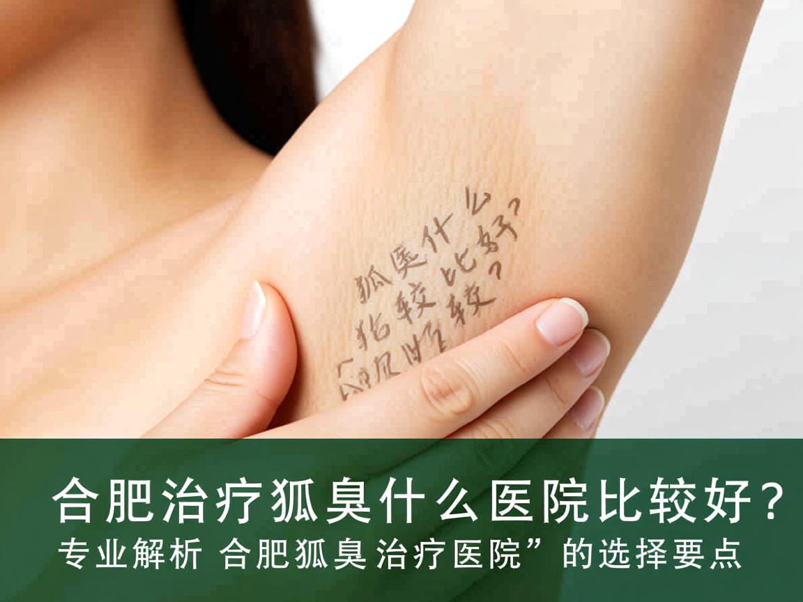 合肥治疗狐臭什么医院比较好？专业解析合肥狐臭治疗医院的选择要点