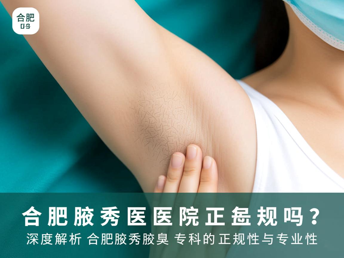 合肥腋秀医院正规吗？深度解析合肥腋秀腋臭专科的正规性与专业性