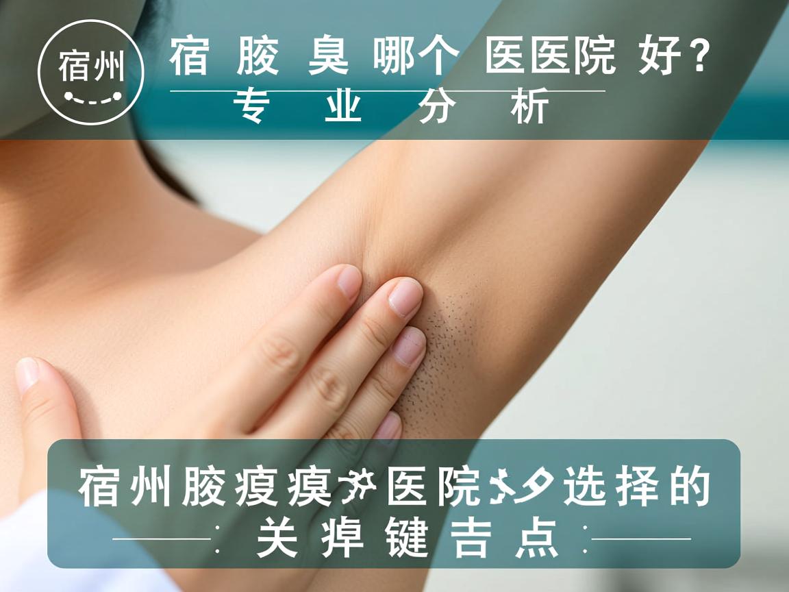 宿州腋臭哪个医院好？专业分析宿州腋臭医院选择的关键点