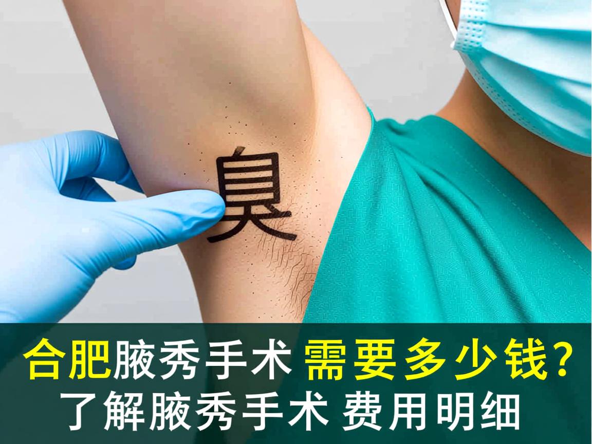 合肥腋秀腋臭手术需要多少钱？了解腋秀手术费用明细