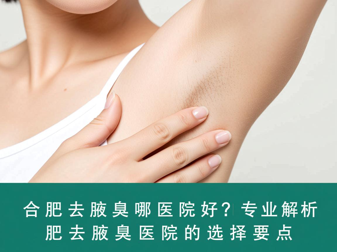 合肥去腋臭哪家医院好？专业解析合肥去腋臭医院的选择要点