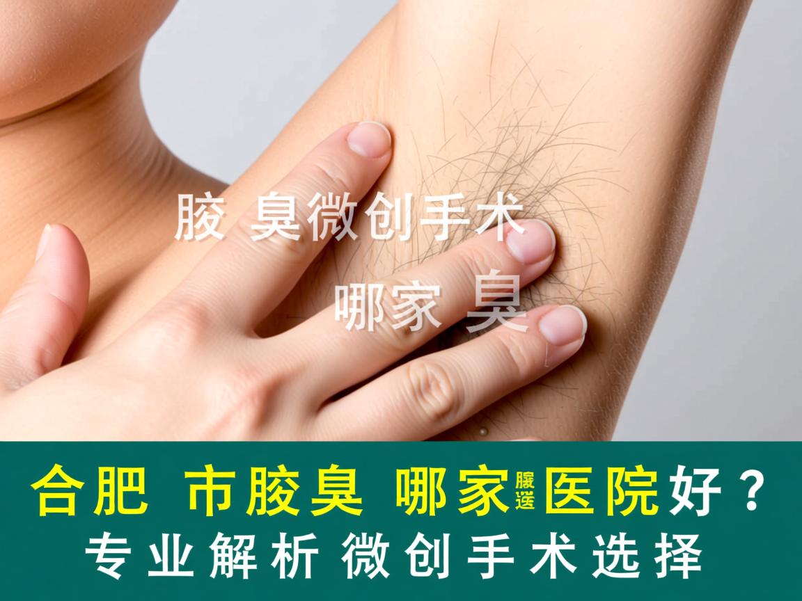 合肥腋臭微创手术哪家医院好？专业解析腋臭微创手术选择