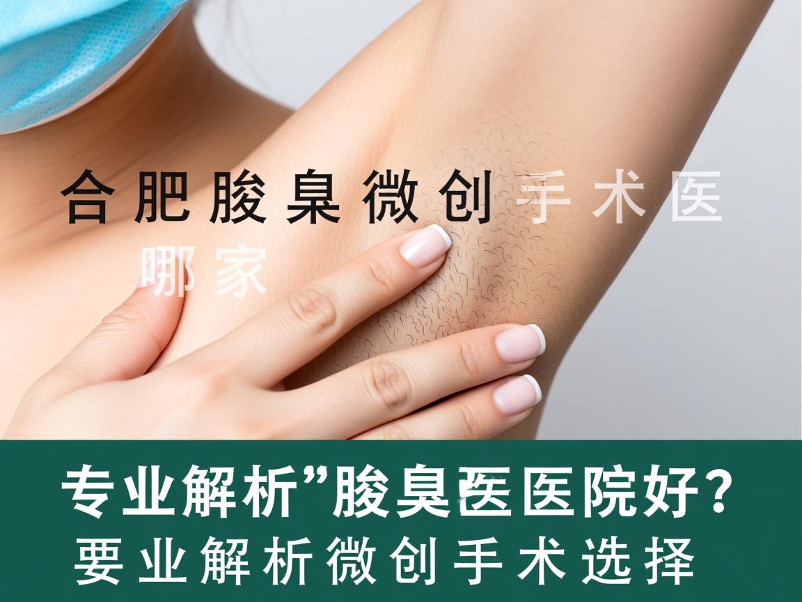 合肥腋臭微创手术哪家医院好？专业解析腋臭微创手术选择