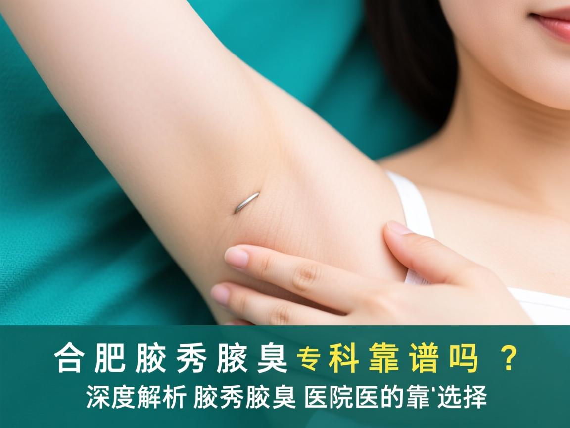 合肥腋秀腋臭专科靠谱吗？深度解析腋秀腋臭医院的靠谱选择