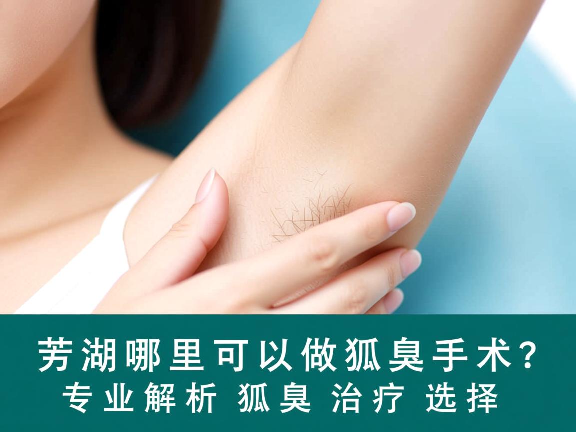 芜湖哪里可以做狐臭手术？专业解析狐臭治疗选择