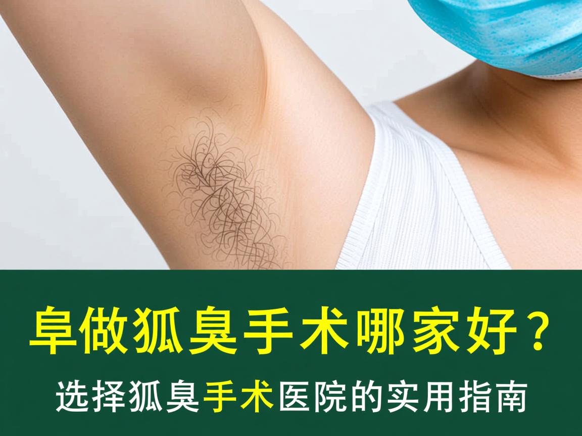 阜阳做狐臭手术哪家好？选择狐臭手术医院的实用指南