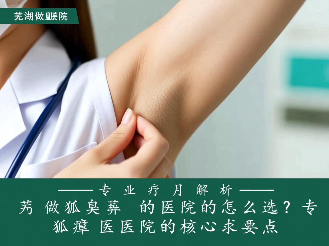 芜湖做狐臭的医院怎么选？专业解析狐臭医院的核心要点