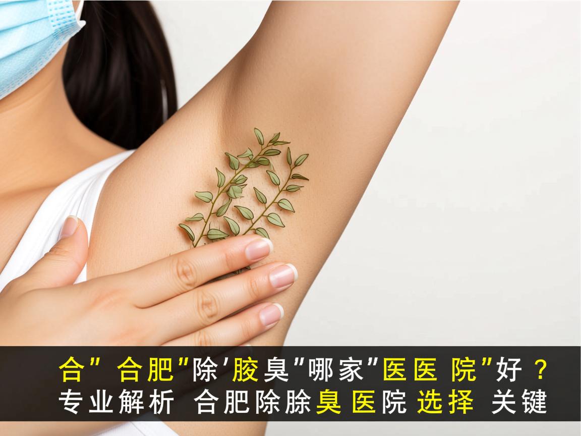 合肥除腋臭哪家医院好？专业解析合肥除腋臭医院的选择关键