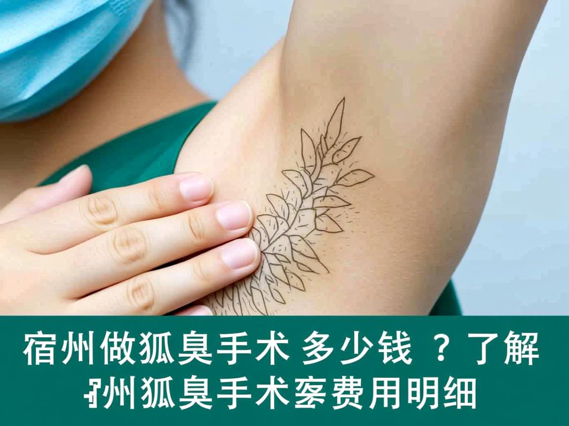 宿州做狐臭手术多少钱？了解宿州狐臭手术费用明细