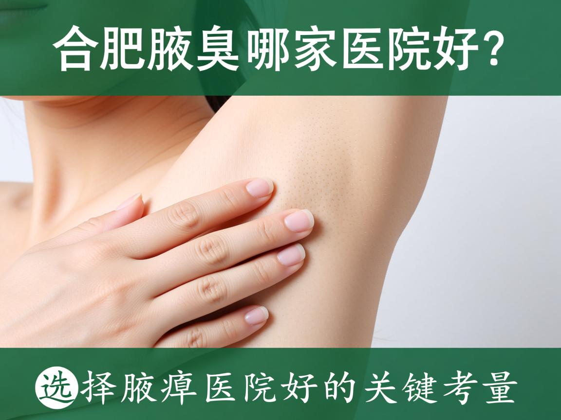 合肥看腋臭哪家医院好？选择腋臭医院好的关键考量