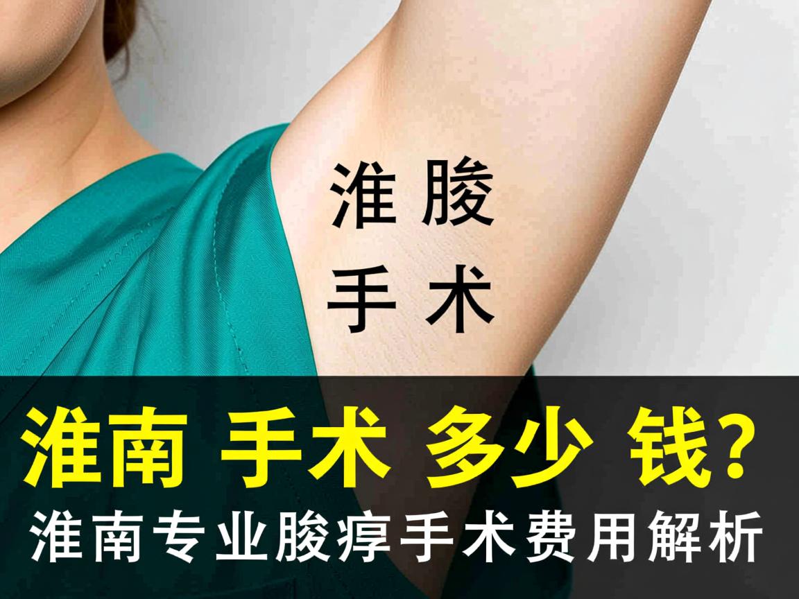 淮南腋臭手术多少钱？淮南专业腋臭手术费用解析