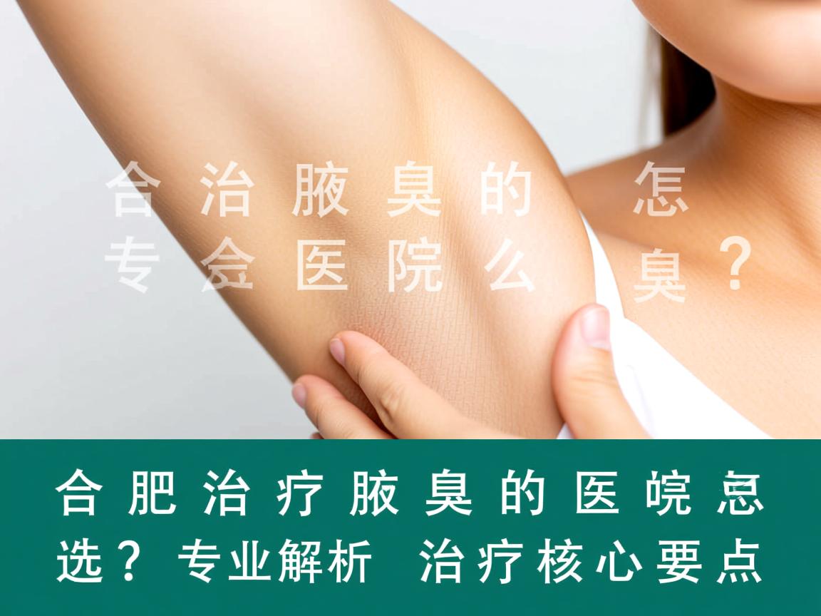 合肥治疗腋臭的医院怎么选？专业解析腋臭治疗的核心要点