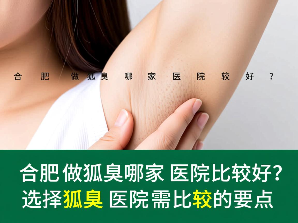 合肥做狐臭哪家医院比较好？选择狐臭医院需比较的要点
