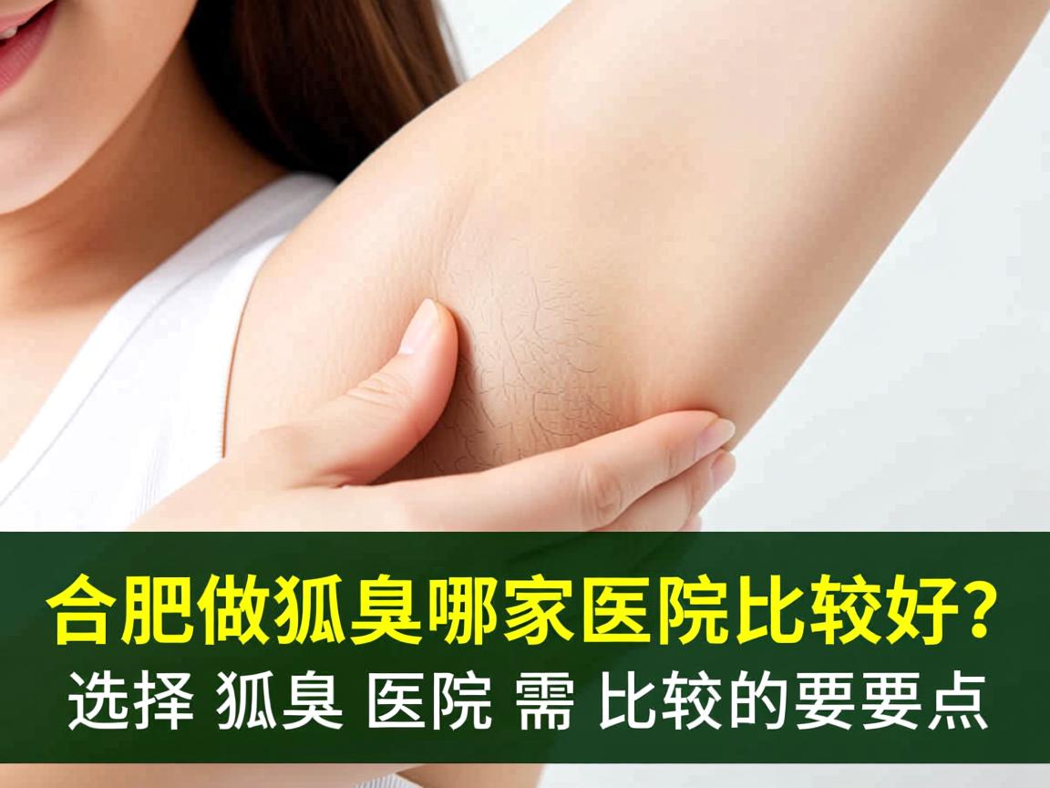 合肥做狐臭哪家医院比较好？选择狐臭医院需比较的要点