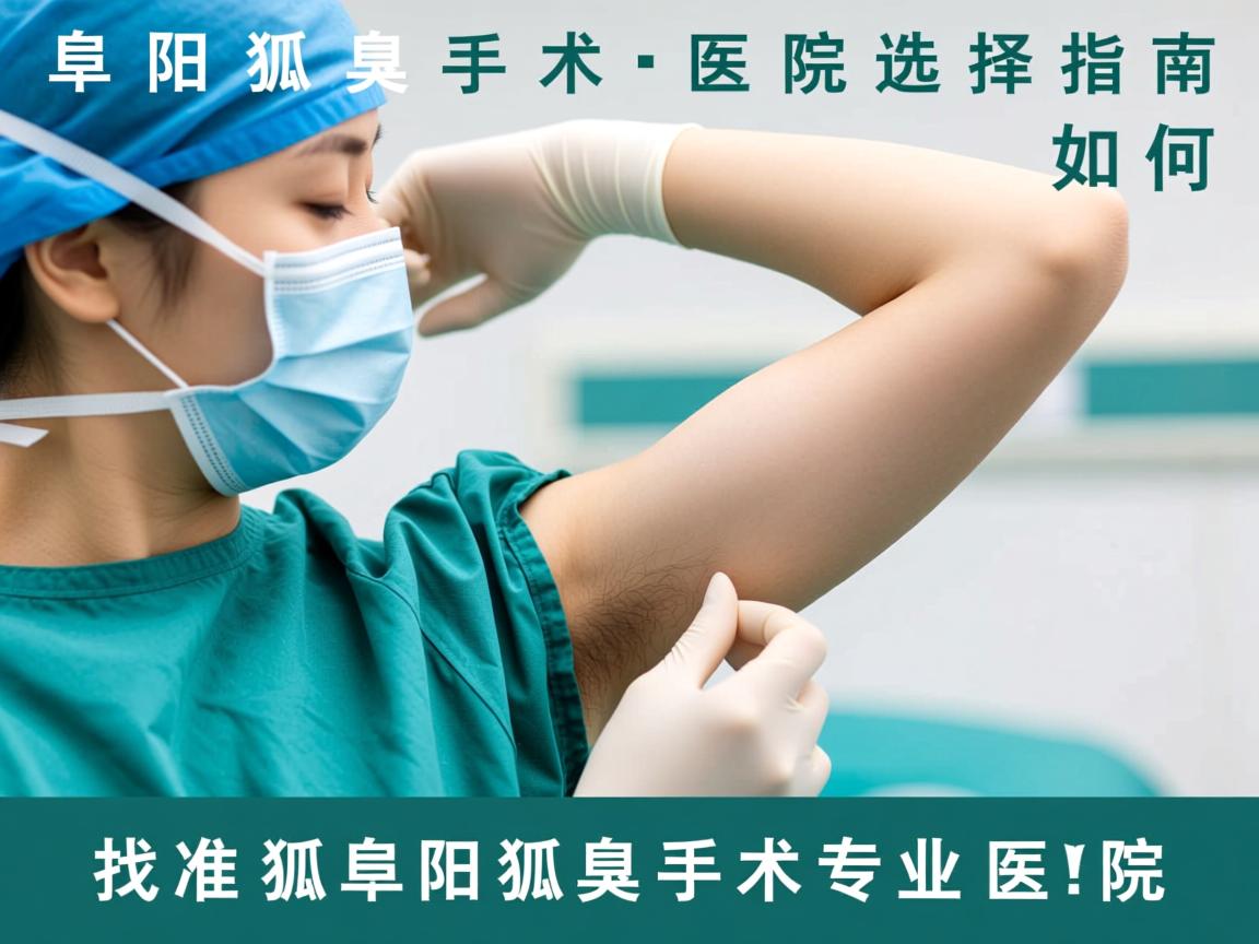 阜阳狐臭手术医院选择指南，如何找准阜阳狐臭手术专业医院