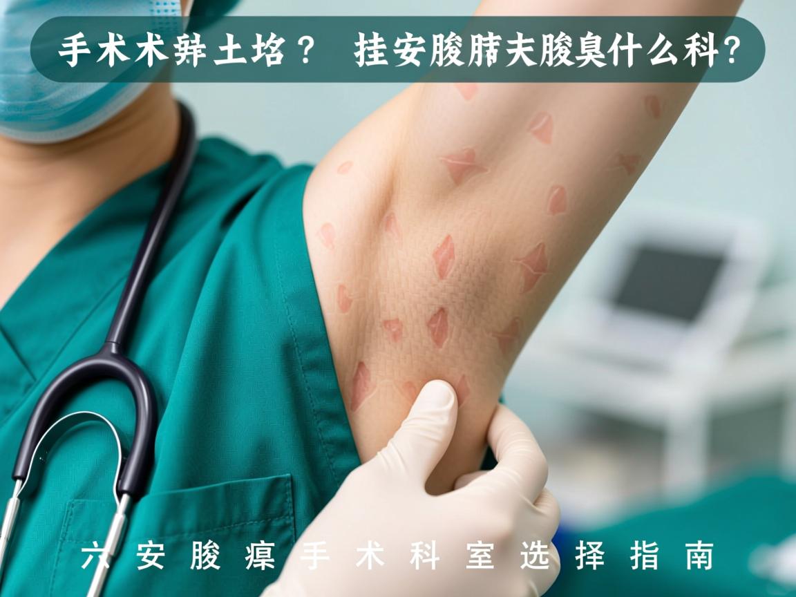 腋臭手术挂什么科？六安腋臭手术科室选择指南