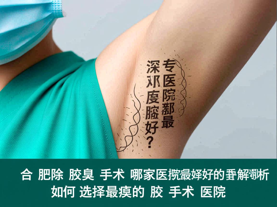 合肥除腋臭手术哪家医院最好？深度解析如何选择最好的腋臭手术医院