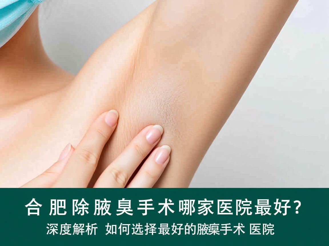 合肥除腋臭手术哪家医院最好？深度解析如何选择最好的腋臭手术医院