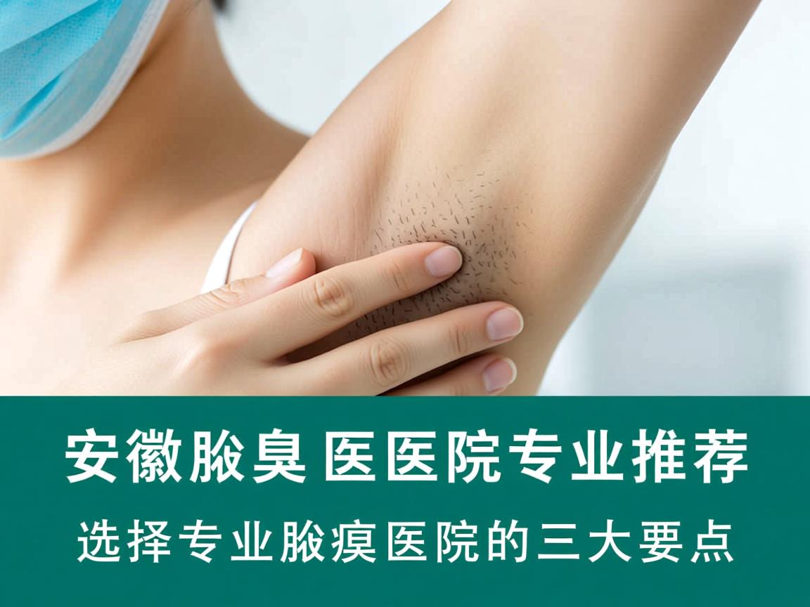 安徽腋臭医院专业推荐，选择专业腋臭医院的三大要点