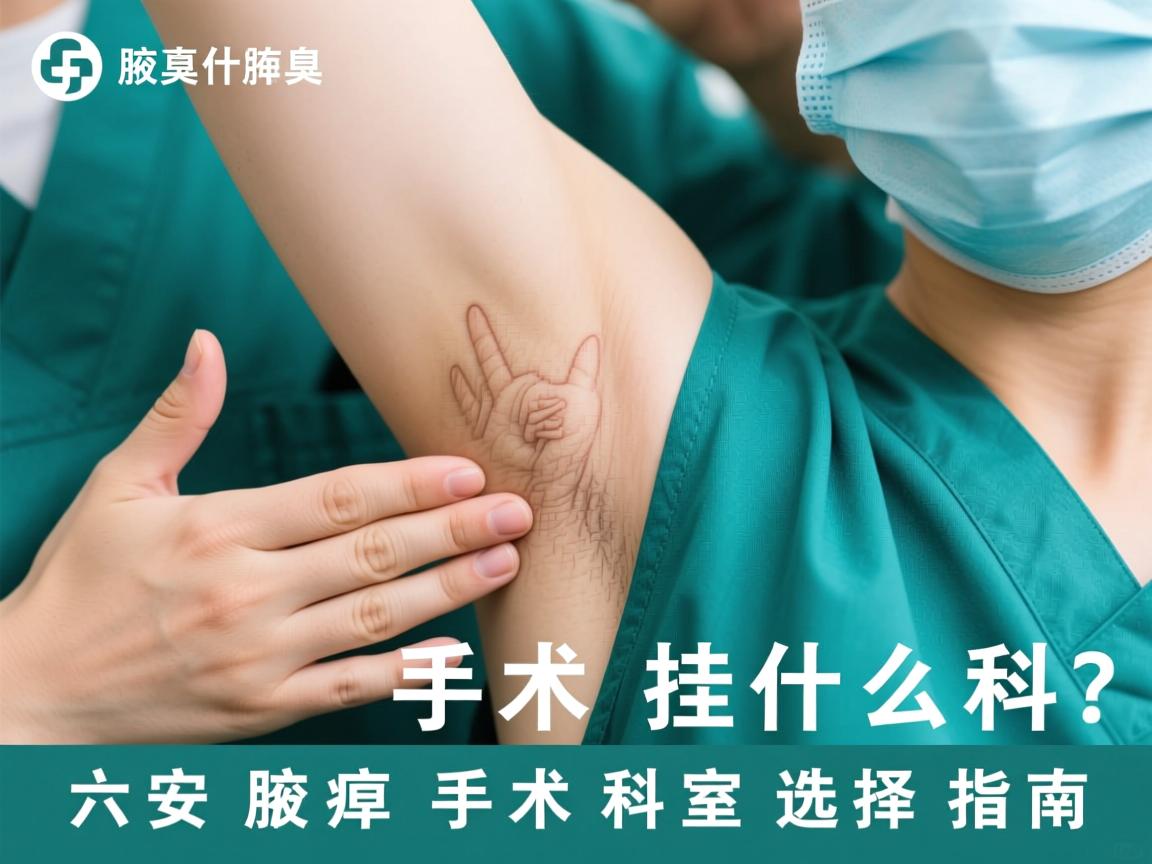 腋臭手术挂什么科？六安腋臭手术科室选择指南