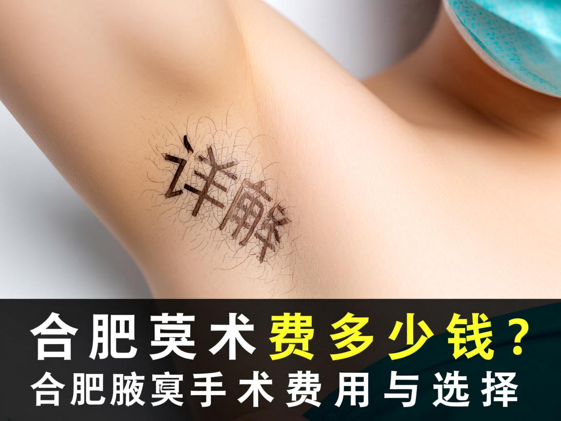 合肥腋臭手术费多少钱？详解合肥腋臭手术费用与选择
