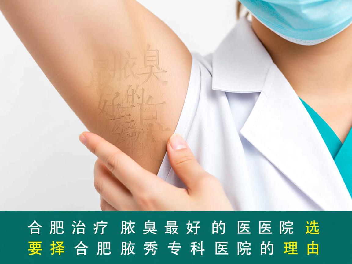 合肥治疗腋臭最好的医院，选择合肥腋秀专科医院的理由