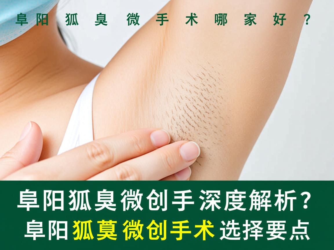 阜阳狐臭微创手术哪家好？深度解析阜阳狐臭微创手术选择要点