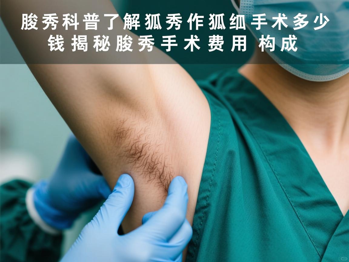 腋秀科普，了解腋秀作狐臭手术多少钱，揭秘腋秀手术费用构成