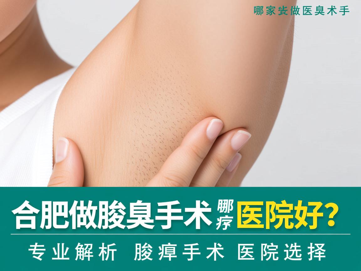 合肥做腋臭手术哪家医院好？专业解析腋臭手术医院选择
