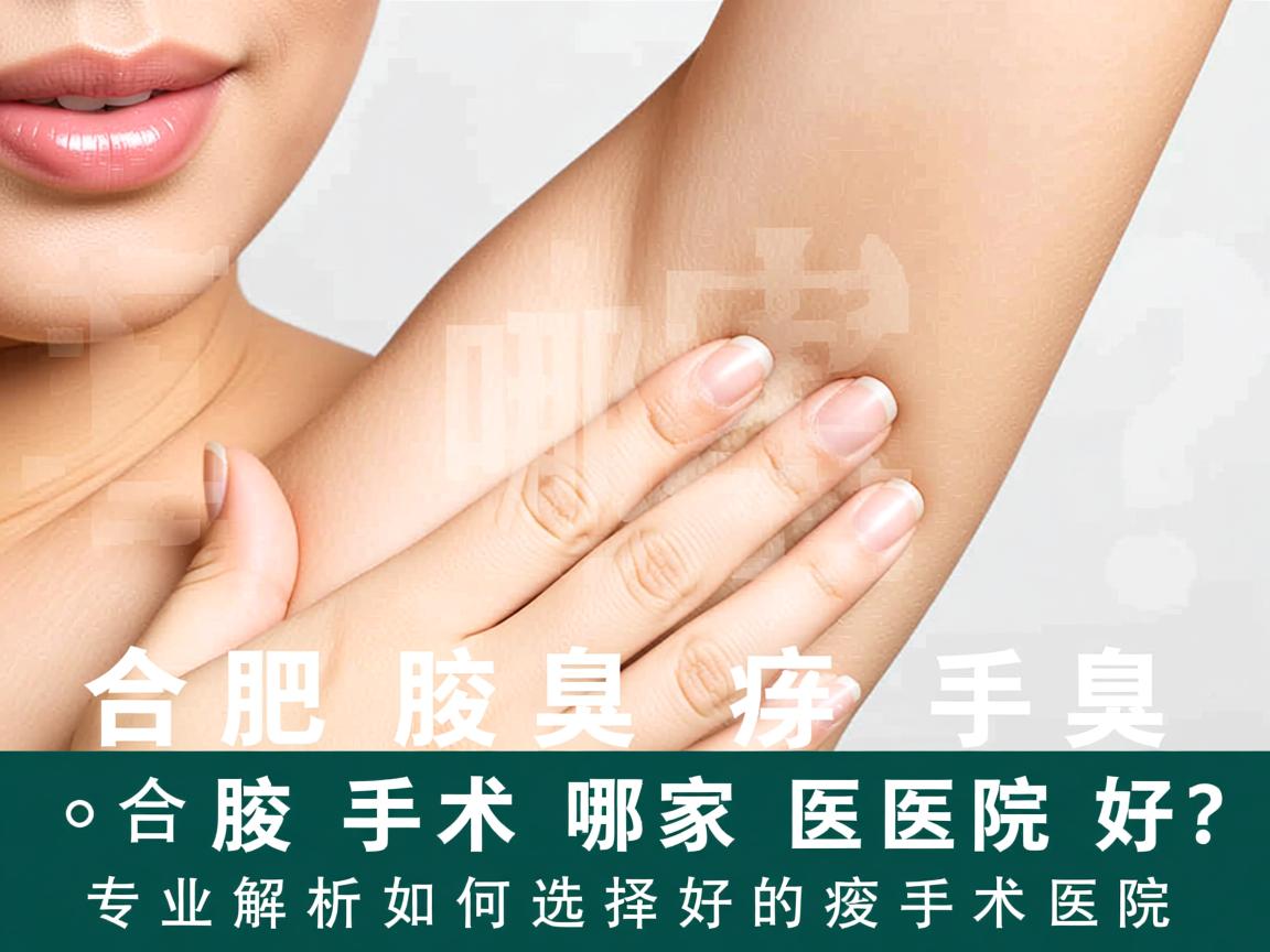 合肥腋臭手术哪家医院好？专业解析如何选择好的腋臭手术医院