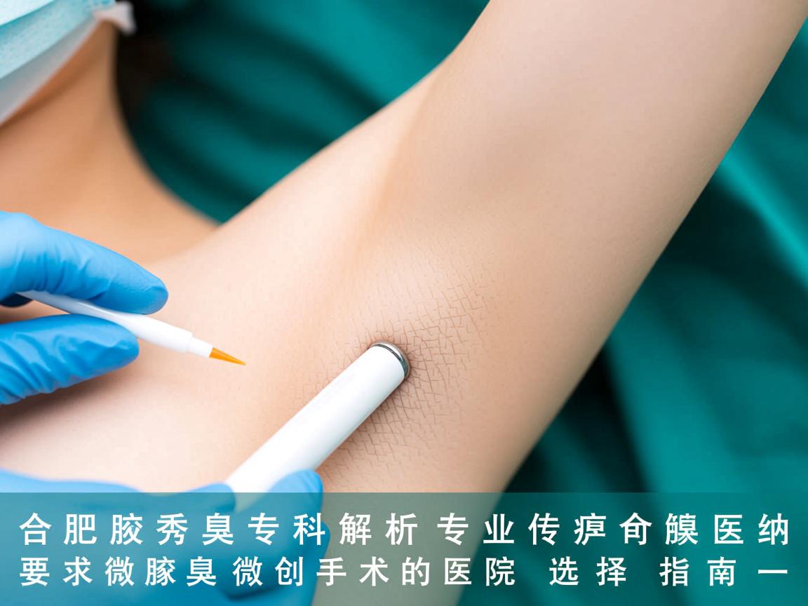 合肥腋秀腋臭专科解析,专业做腋臭微创手术的医院选择指南 合肥腋秀腋臭专科解析,专业做腋臭微创手术的医院选择指南